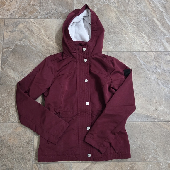 Hollister Jackets & Blazers - Hollister‎ Burgundy Jacket with White Accents